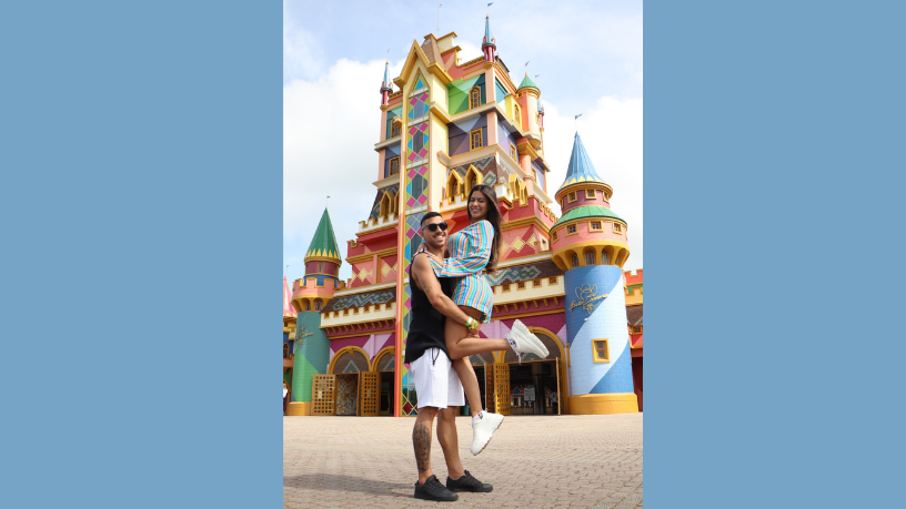 Non Stop acompanha Jaque Sobrinho e Diego em uma escapada romântica que une diversão e natureza em Santa Catarina. (CRÉDITOS: @eutonoparque)
